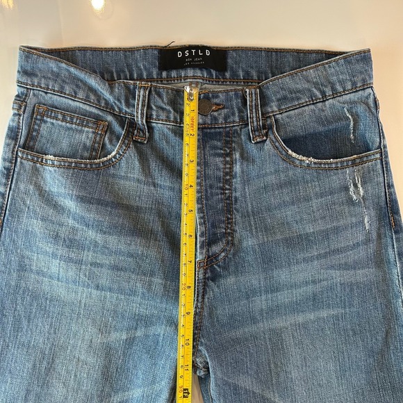 DSTLD | High Waisted Distressed Knees Mom Jeans, Medium Wash Size 28x30 Womens - Picture 11 of 12